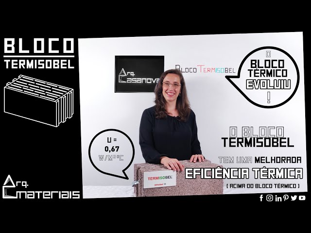 NOVO Bloco Térmico: o BLOCO TERMISOBEL, uma evolução com melhor desempenho térmico e mais resistente.