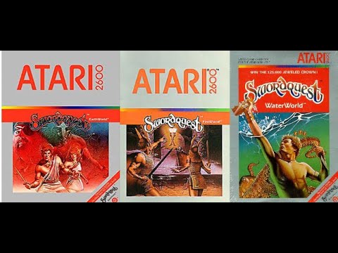 Swordquest Earthworld, Swordquest Fireworld and Swordquest Waterworld for Atari 2600