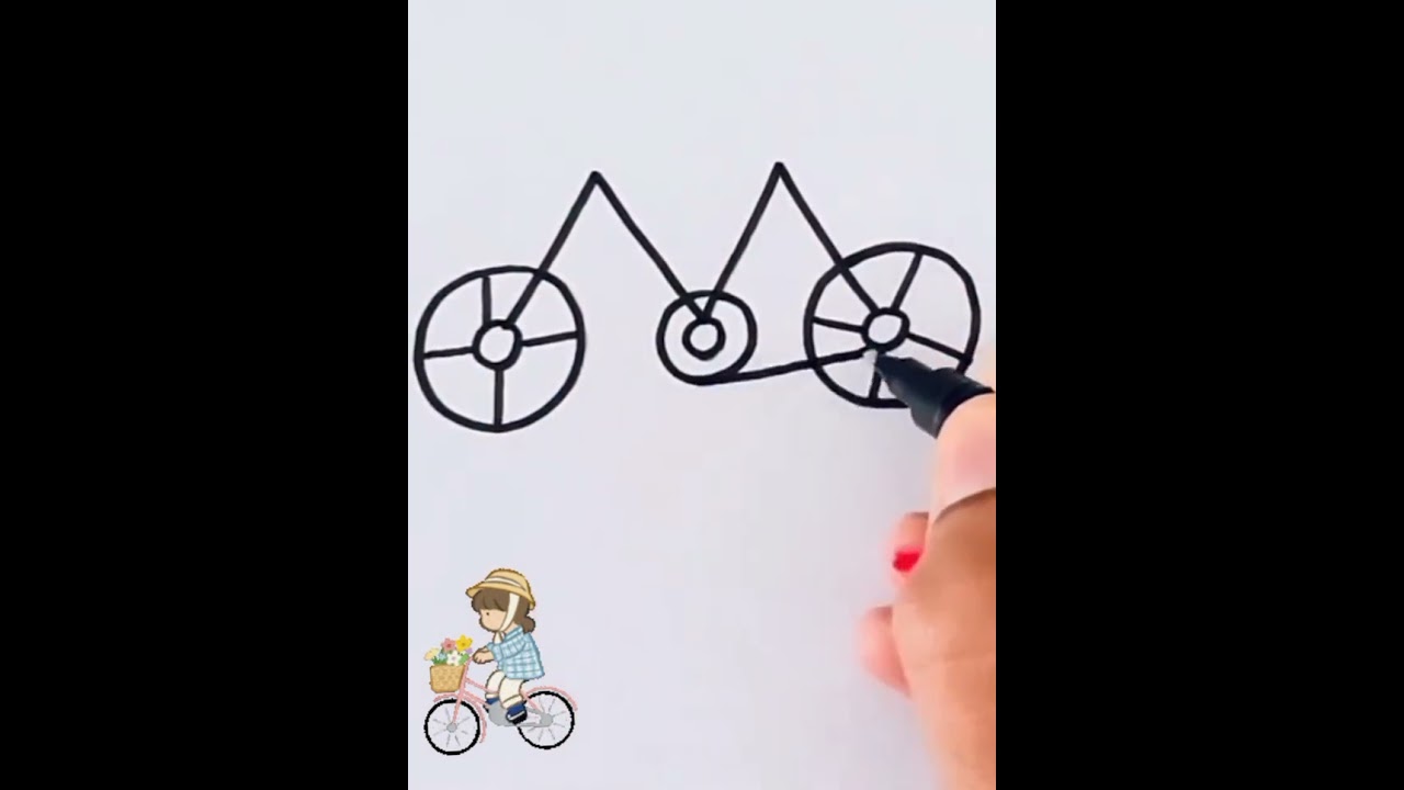 Bicycle 🚲 Drawing for Kids | How to Draw a Bicycle | Simple Bicycle | Drawing for Kids
