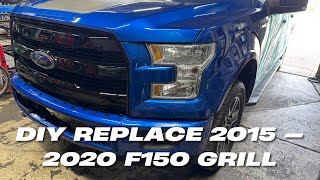 How to remove or replace a grill on a 2015 - 2020 Ford F150