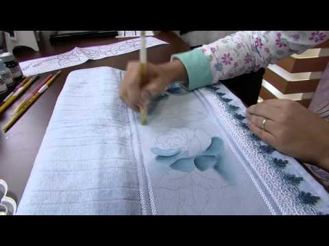 Mulher.com 14/05/2014 Thanynha Avila - Pintura tecido rosas Parte 1/2