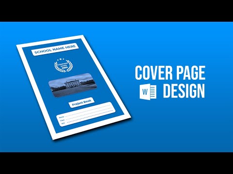 How to Create Project Front Page in Microsoft Word Cover Page Design in MS Word