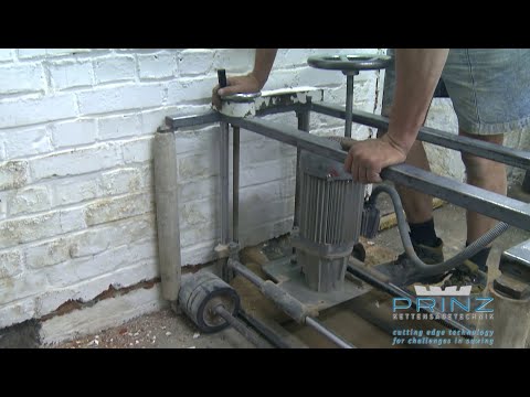 Nasse Wände und Feuchtigkeit = fehlende Horizontalsperre - Mauerwerkstrockenlegung im Sägeverfahren