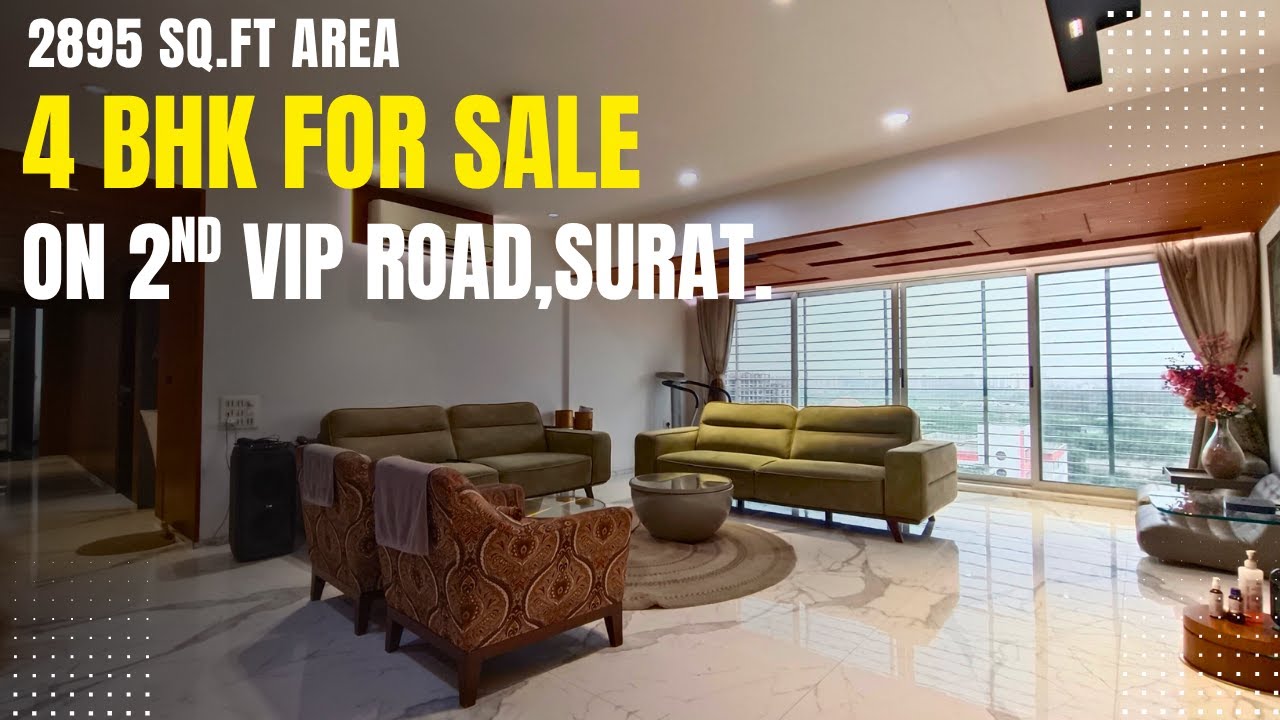 4 BHK Luxurious Flat For Sale On 2nd VIP Road, Vesu, Surat. in 2nd VIP ROAD, Surat — photo 1 of 12