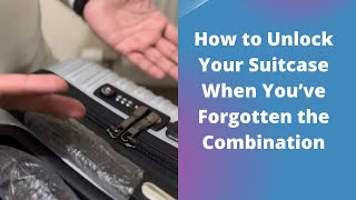 How to Unlock Your any Suitcase When You’ve Forgotten  password or Combination|Suitcase Luggage Bag