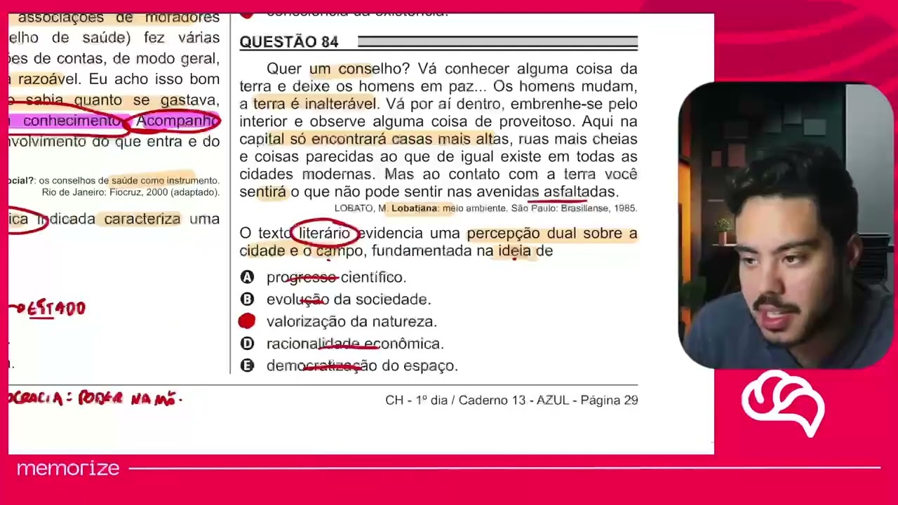 Resolução em Vídeo — Questão 84 ENEM 2018 PPL