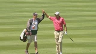Bill Haas holes out on a par-5 Thursday at Bay Hill