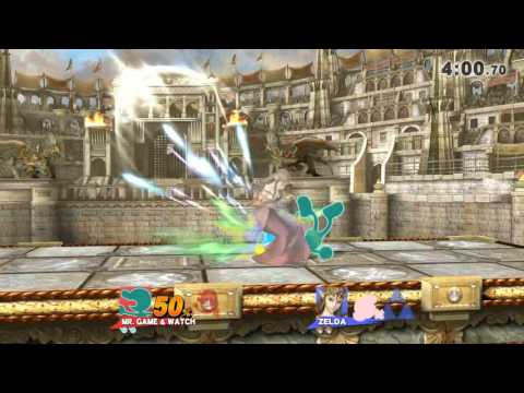 Super Smash Bros. Wii U: Mr. Game & Watch (OutcastAutumn) vs. Zelda