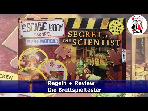 Escape Room Das Spiel Puzzle Abenteuer Secret of the Scientist- Regeln + Review-Die Brettspieltester