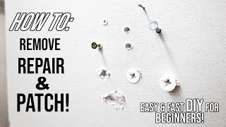 How To Remove And Fill Drywall Anchor Holes | DIY Fast And Easy Repair For Beginners!