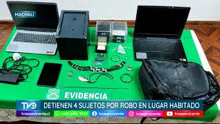 Detienen a cuatro sujetos por robo en lugar habitado y receptación en Machalí
