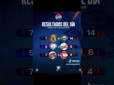 Béisbol venezolano resultados y tabla de posiciones ⚾✊
