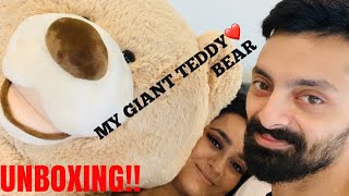 Unboxing My Giant Teddy Bear 🐻 🙈❤️| VALENTINES Day Surprise Gift 🎁