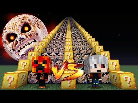 LUNAR MOON LUCKY BLOCK VS LUCKY BLOCK - Minecraft