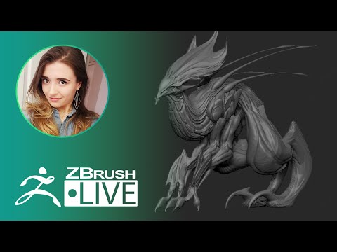 How to Quickly Concept a Monster in ZBrush - Ashley A. Adams "A_Cubed" - ZBrush 2020