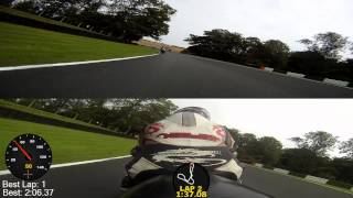 preview picture of video 'Session 2 Cadwell Trackday Fast Group FireBlade 954 R6 Crash'