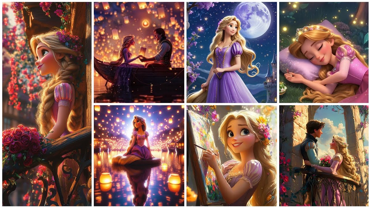 💞🌷 Disney Princess Rapunzel cute profile picture 👑💖|| Aesthetic Rapunzel dp image's 🎀💭 ||