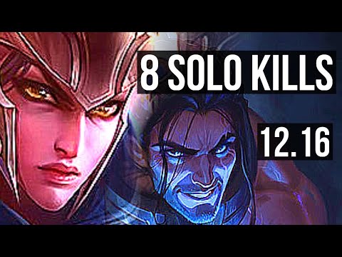 QUINN vs SYLAS (MID) | 8 solo kills, 400+ games, Godlike | EUW Diamond | 12.16
