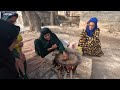 Nomad and Village life (2023) : Eating Acorn Bread (Kalg) with local Yogurt