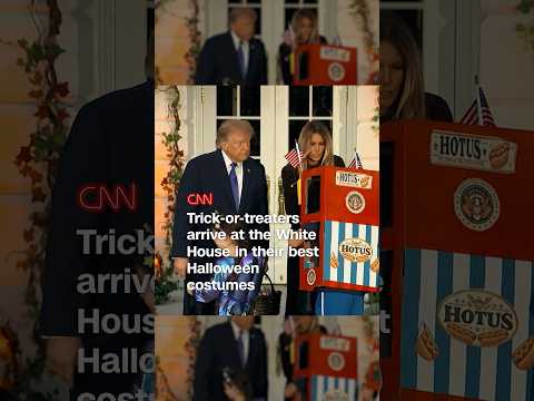 Trick-or-treaters arrive at the White House in their best Halloween costumes