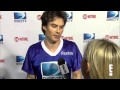 Vampire Diaries Stars Ian Somerhalder Nina Dobrev Tackle DirecTV Bowl
