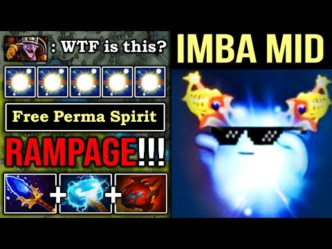 NEW CANCER 1st PICK IO Mid RAMPAGE 1v5 Perma Spirit Aghanim Buff Deleted Timber in 2s DotA 2