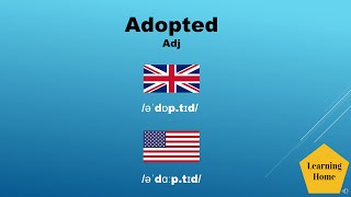 Adopted meaning pronunciation and synonyms #Shorts