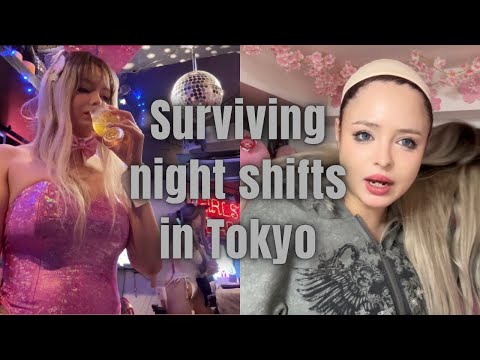 A Slow Night Working Alone at My Bunny Hostess Job and Night routine in Tokyo (Real life unfiltered)