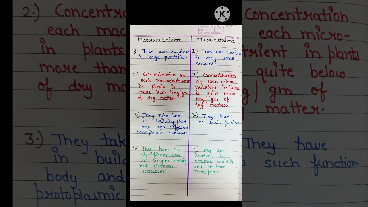 Macronutrients and micronutrients | macro and micronutrients in plants