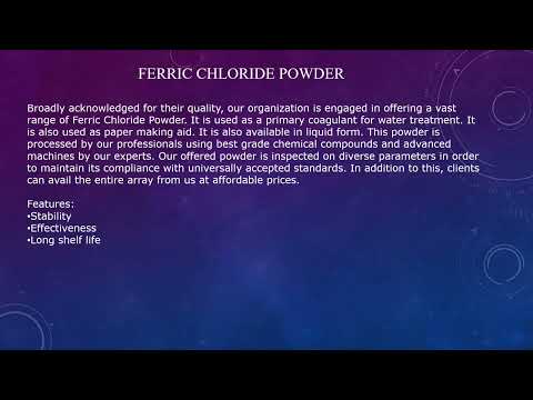 Ferric chloride powder, for industrial