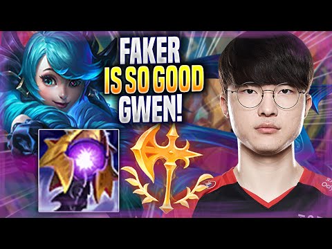 FAKER IS SO GOOD WITH GWEN! - T1 Faker Plays Gwen TOP vs Jayce! | Season 2022
