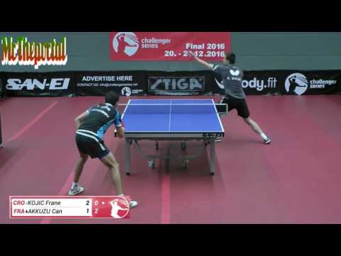 Table Tennis Challenger Series 2016 - Can Akkuzu Vs Frane Kojic -