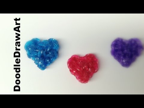 Craft: Rainbow Loom Heart Charms- easy Step by Step...