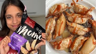 Prasuma Cheesy Spicy Veg Momos Review | Trying Frozen Food | Trying Instant Food | So Saute