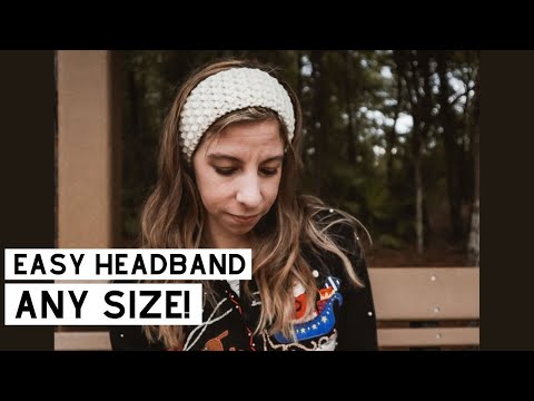 Crochet Headband Pattern for Beginners Easy ANY SIZE