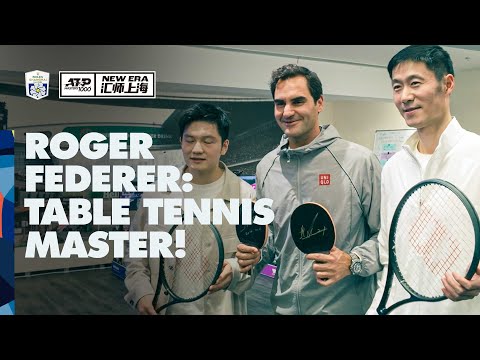 Roger Federer Plays Table Tennis With Zhang Zhizhen, Fan Zendong, and Wang Liqin 🏓