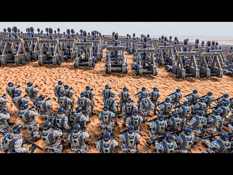1 MILLION MODERN SOLDIERS vs 250.000 CATAPULTS - Ultimate Epic Battle Simulator 2 UEBS 2