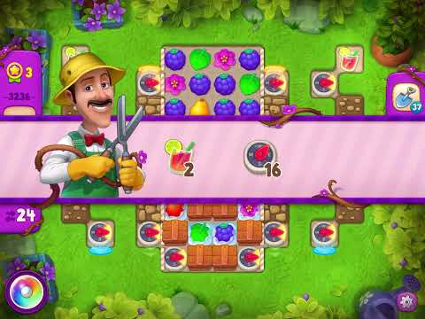 Gardenscapes Level 3236 With No Boosters - Super Hard Level - Investigation In The Park