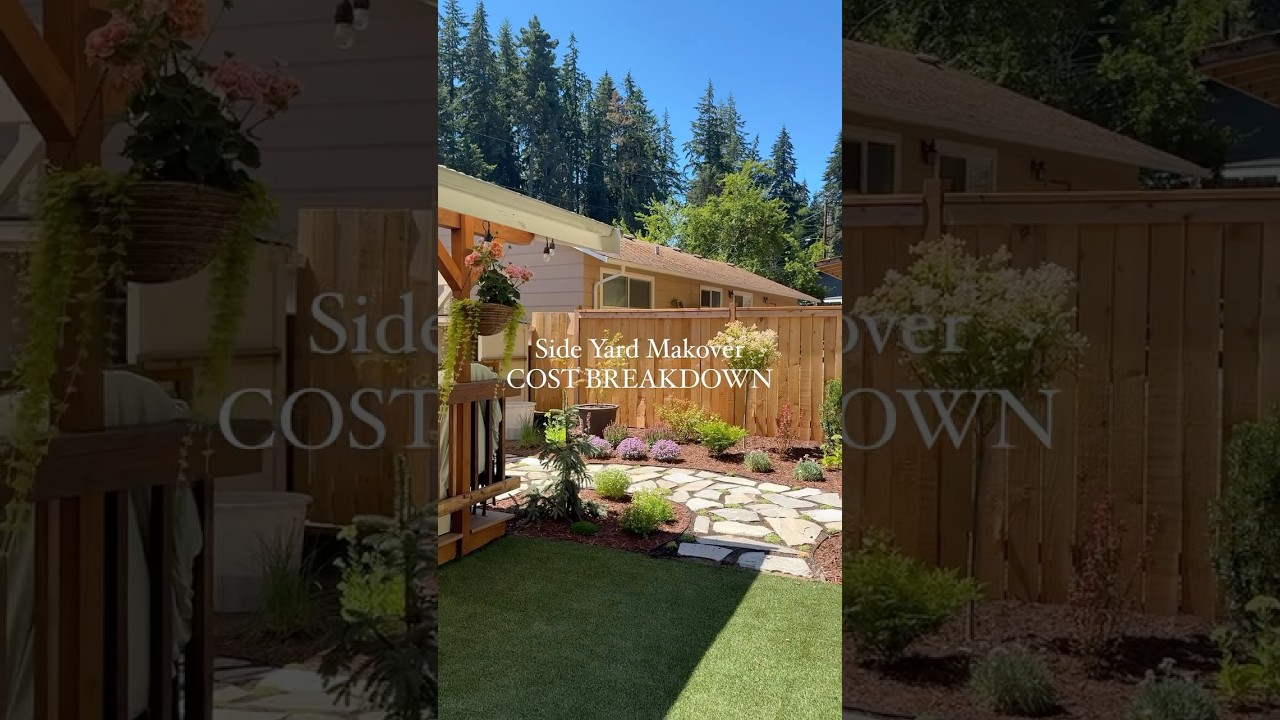Cost Breakdown for my DIY Landscaping! Details in description!  #garden #landscape #diy #gardening