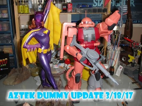Aztek Dummy Update 3/18/17 - Batgirl pt.2 and Lou builds a Gundam