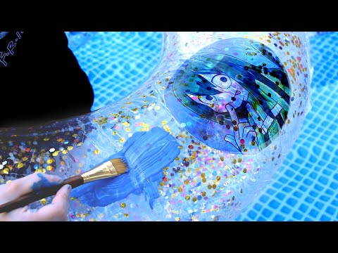I used POOL water to PAINT and CUSTOMIZE a transparent FLOAT | Boku no Hero