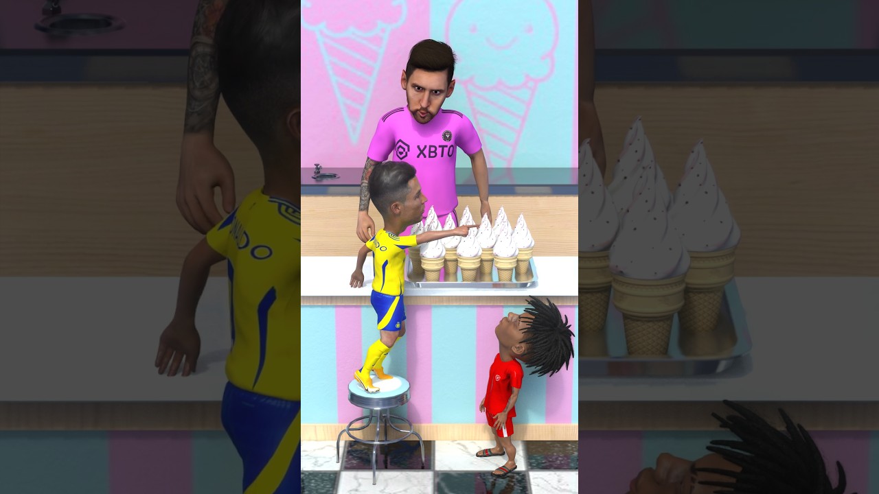 GTA V Ronaldo gives ice cream to IShowSpeed. Messi gets angry🤣