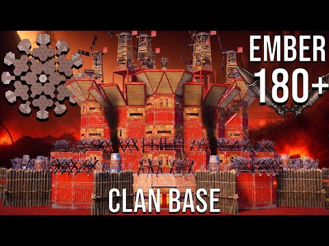 EMBER - OFFLINE CLAN BEAST for 180+ ROCKETS with FLOOR STACKING [rust base design]
