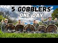 BEST DAY Of TURKEY HUNTING EVER 5 GOBBLERS In 12 HOURS