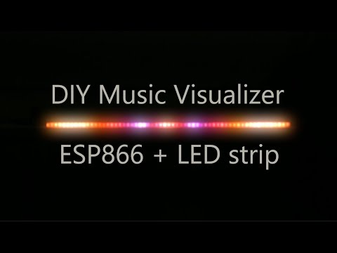 LED strip music visualization using ESP8266