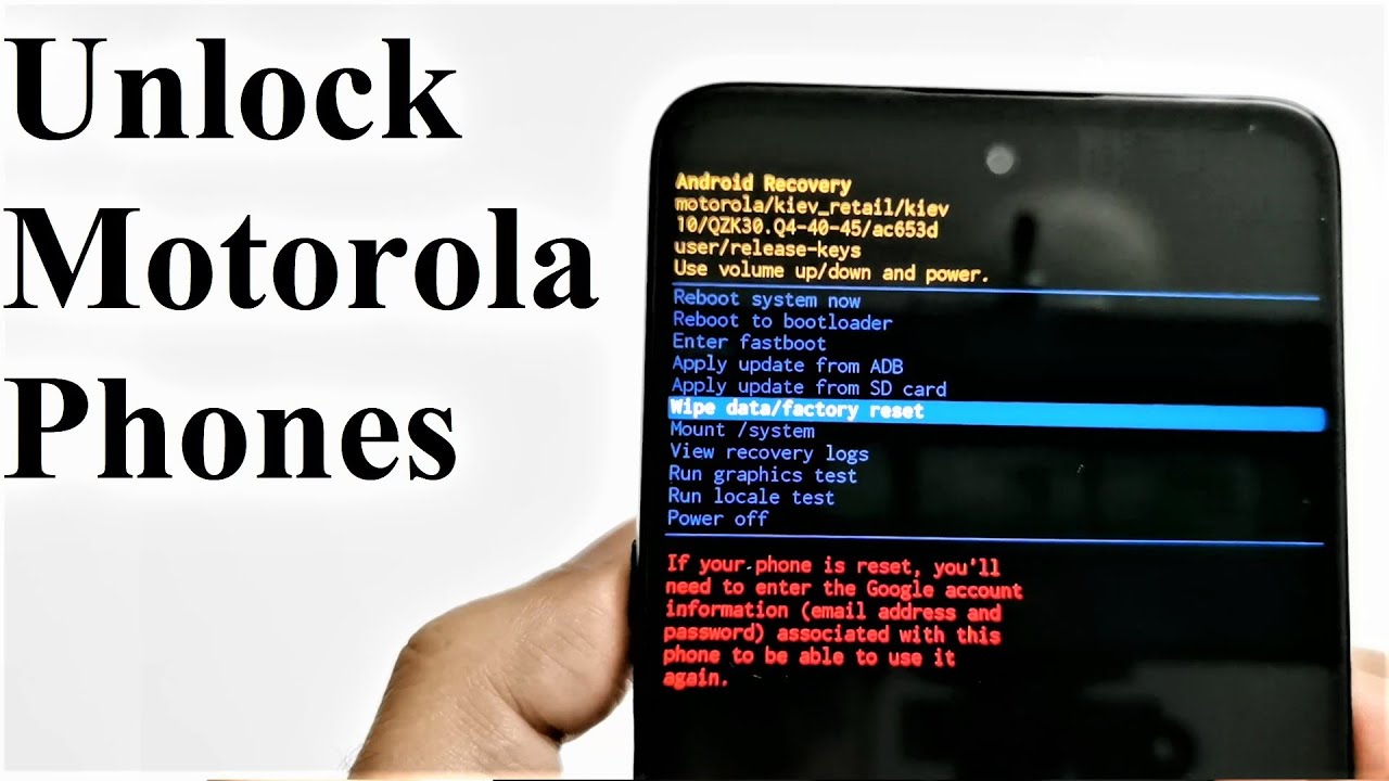 Forgot Password - How to Unlock Motorola Moto G30, Moto G 5G etc.