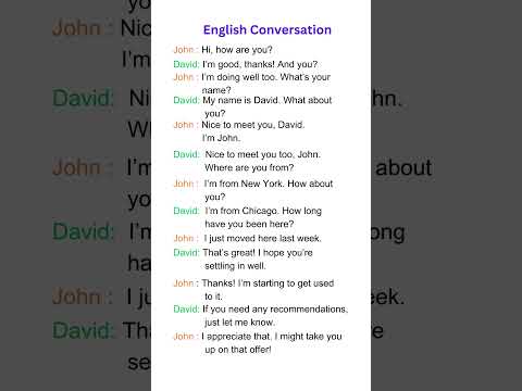 Simple English Conversation: Meeting Someone New #english