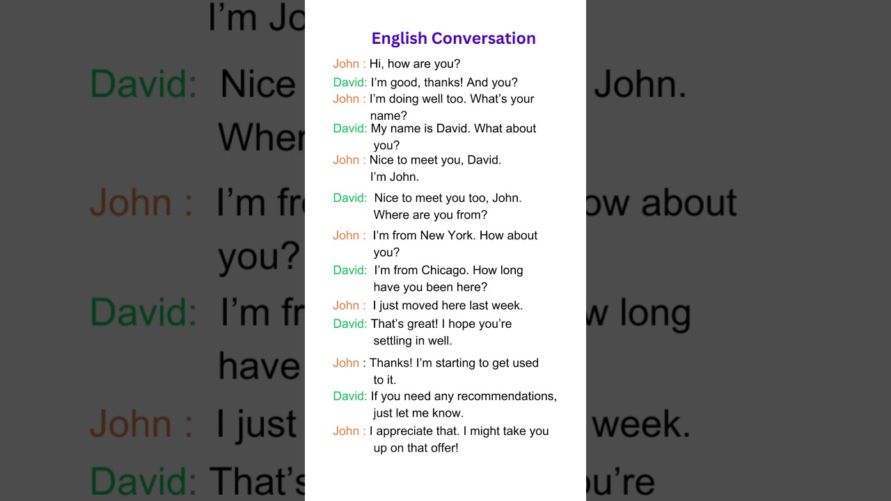 Simple English Conversation: Meeting Someone New #english