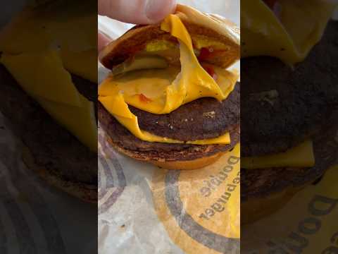 NEW and IMPROVED McDonald’s Double Cheese Burger #food