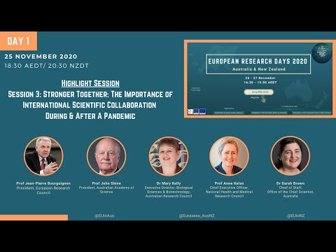 The Importance of International Scientific Collaboration | European Research Days 2020 - Aus & NZ